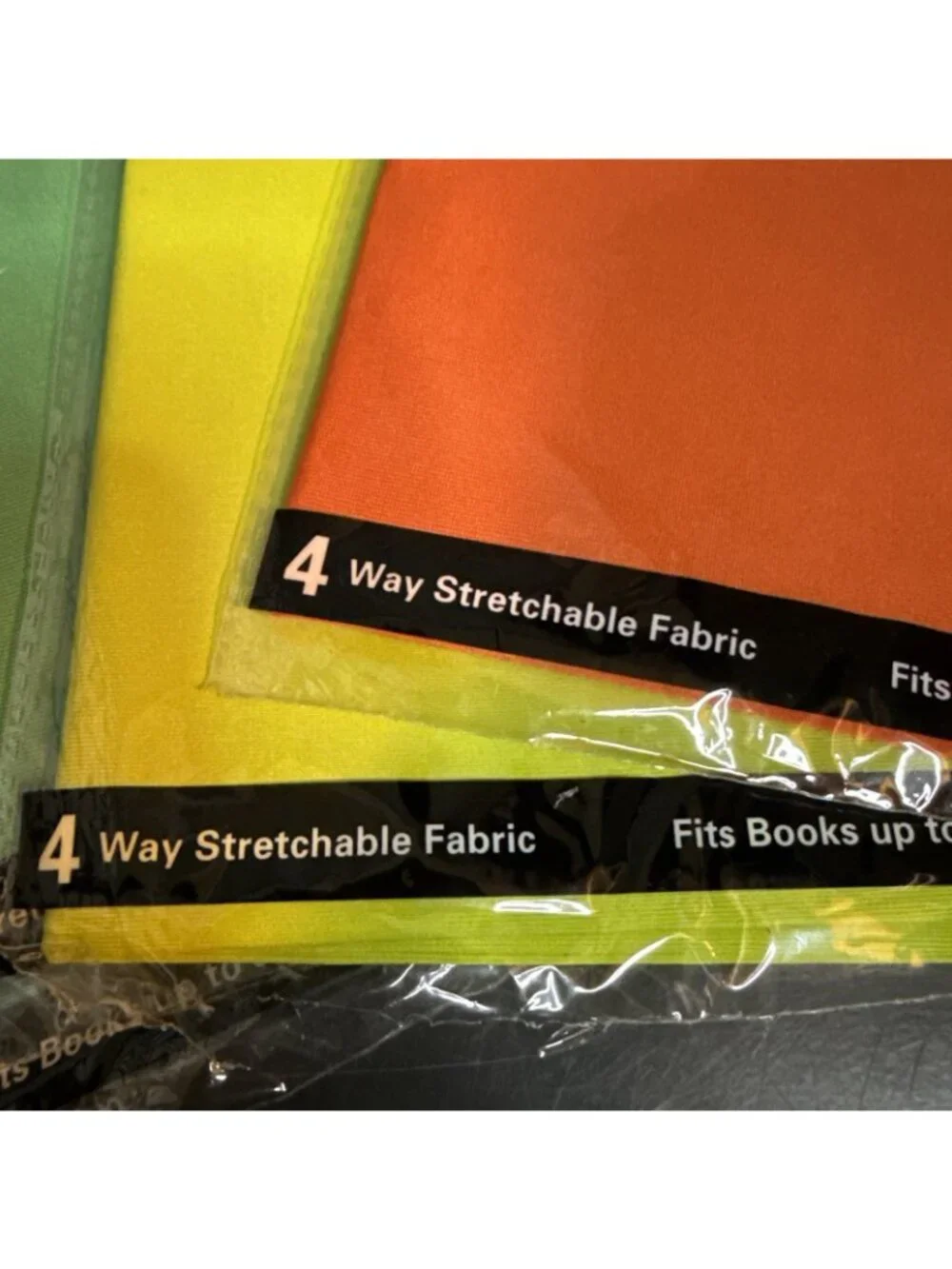 Kittrich  Stretchable Jumbo Book Covers Fabric Book School Lot Of 5